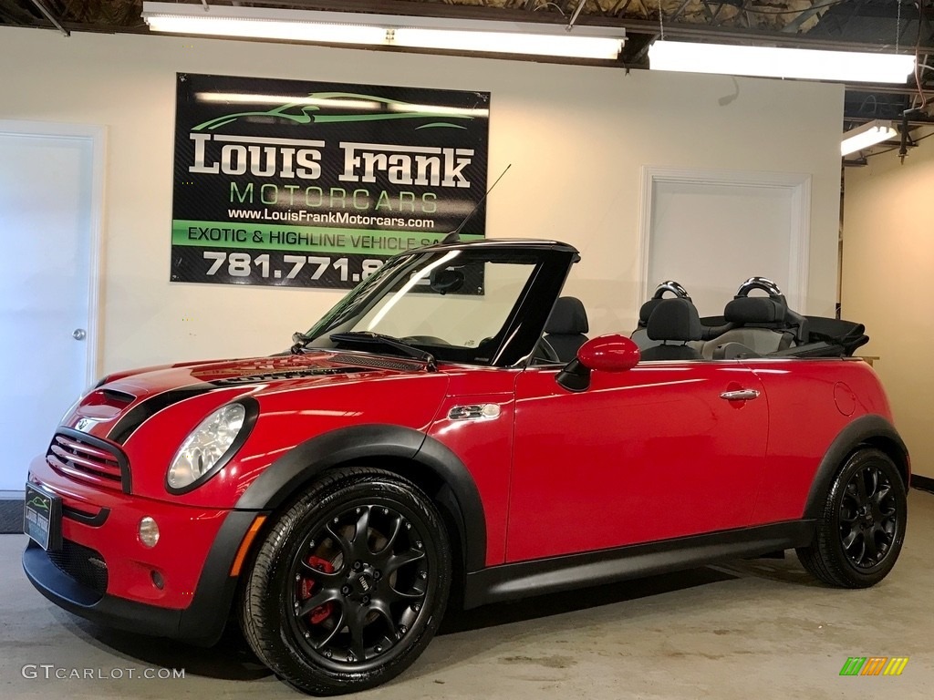 2007 Cooper S John Cooper Works Convertible - Chili Red / Grey/Carbon Black photo #16