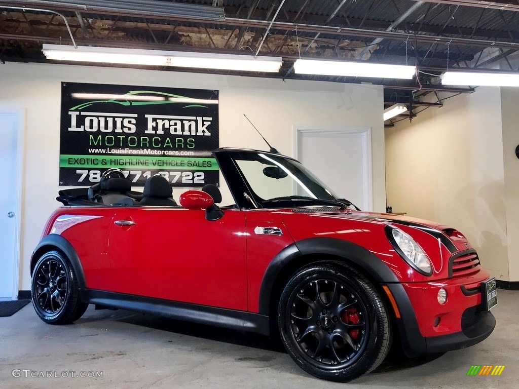 2007 Cooper S John Cooper Works Convertible - Chili Red / Grey/Carbon Black photo #17