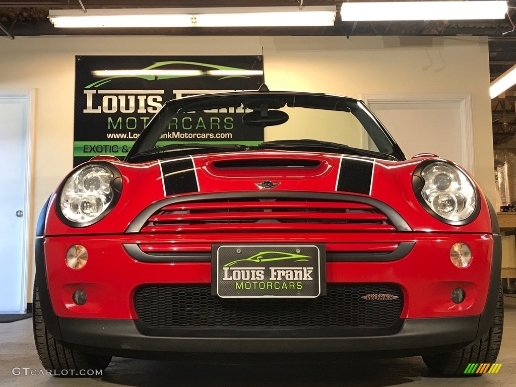 2007 Cooper S John Cooper Works Convertible - Chili Red / Grey/Carbon Black photo #25