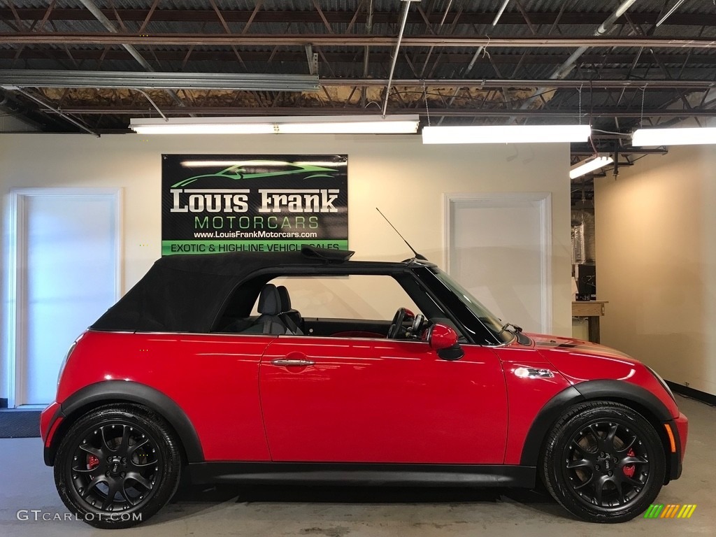 2007 Cooper S John Cooper Works Convertible - Chili Red / Grey/Carbon Black photo #74