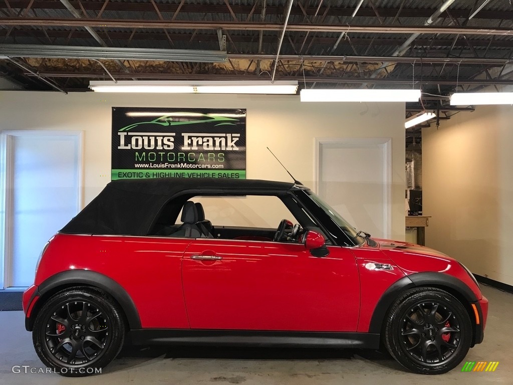 2007 Cooper S John Cooper Works Convertible - Chili Red / Grey/Carbon Black photo #75