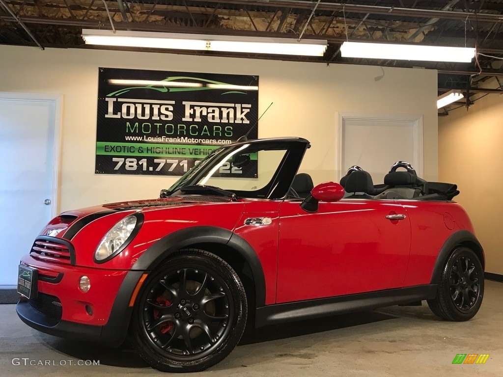 2007 Cooper S John Cooper Works Convertible - Chili Red / Grey/Carbon Black photo #104