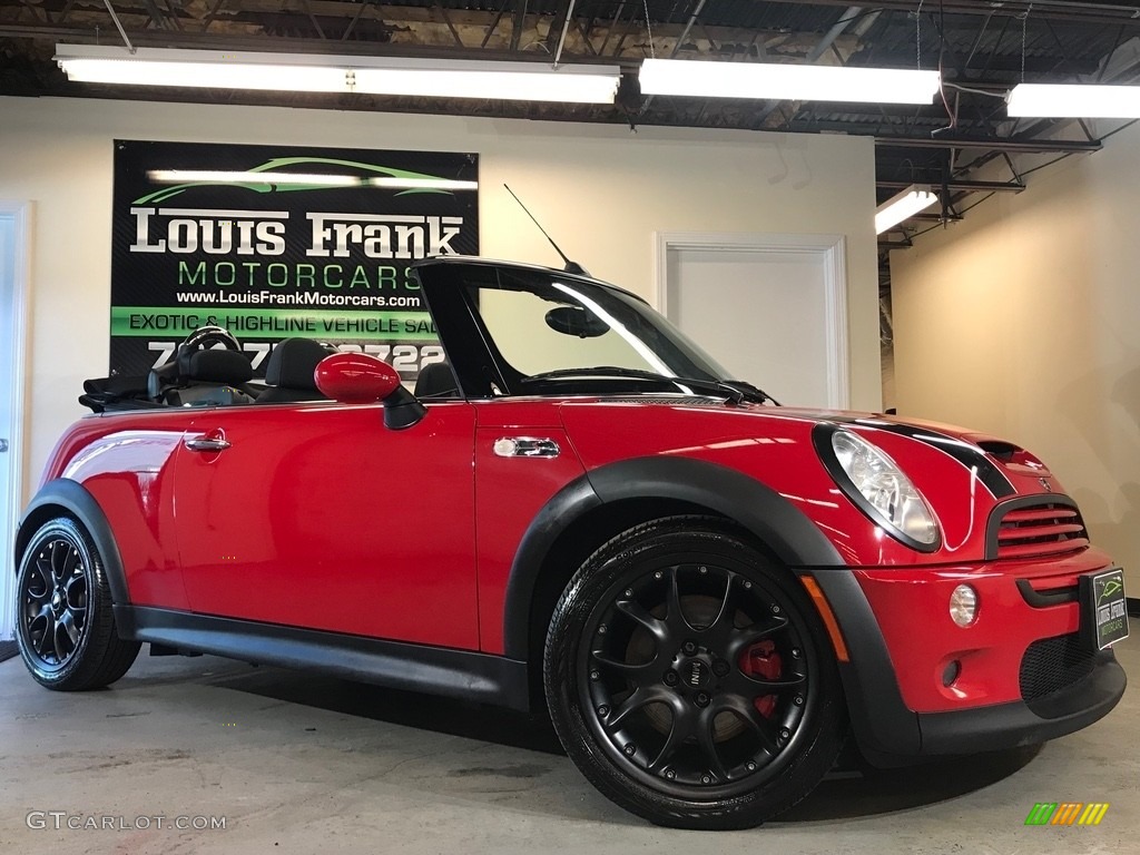 2007 Cooper S John Cooper Works Convertible - Chili Red / Grey/Carbon Black photo #106