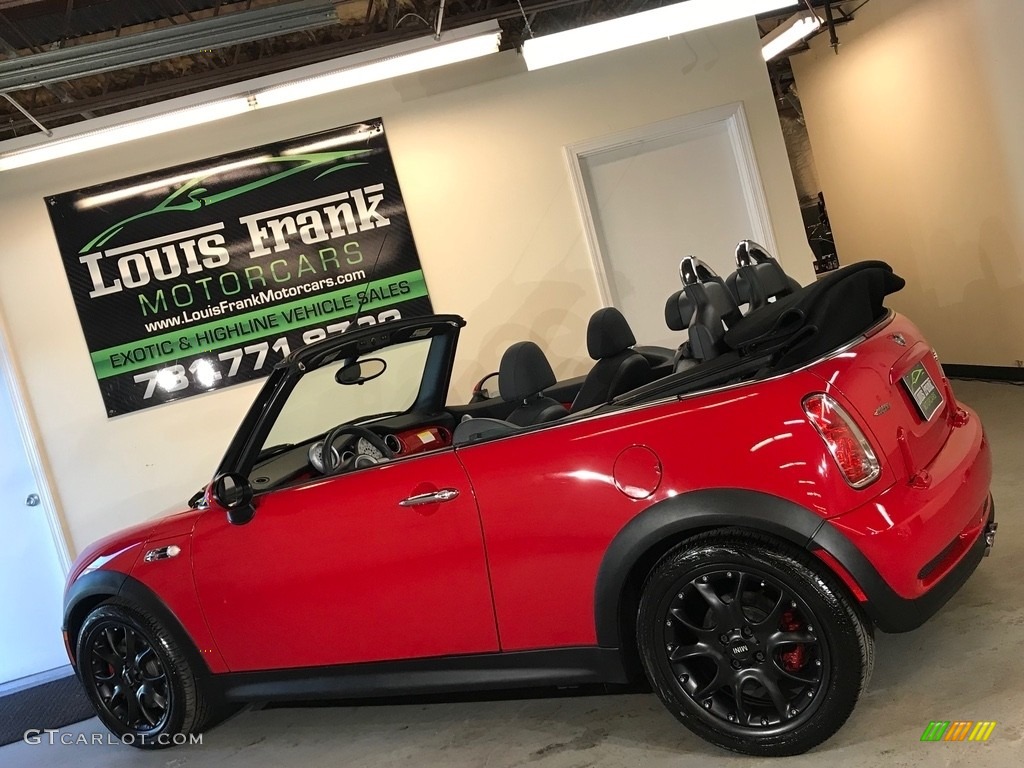 2007 Cooper S John Cooper Works Convertible - Chili Red / Grey/Carbon Black photo #110