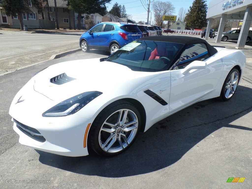 Arctic White 2019 Chevrolet Corvette Stingray Convertible Exterior Photo #126104945