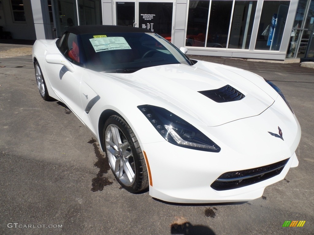 Arctic White 2019 Chevrolet Corvette Stingray Convertible Exterior Photo #126104993