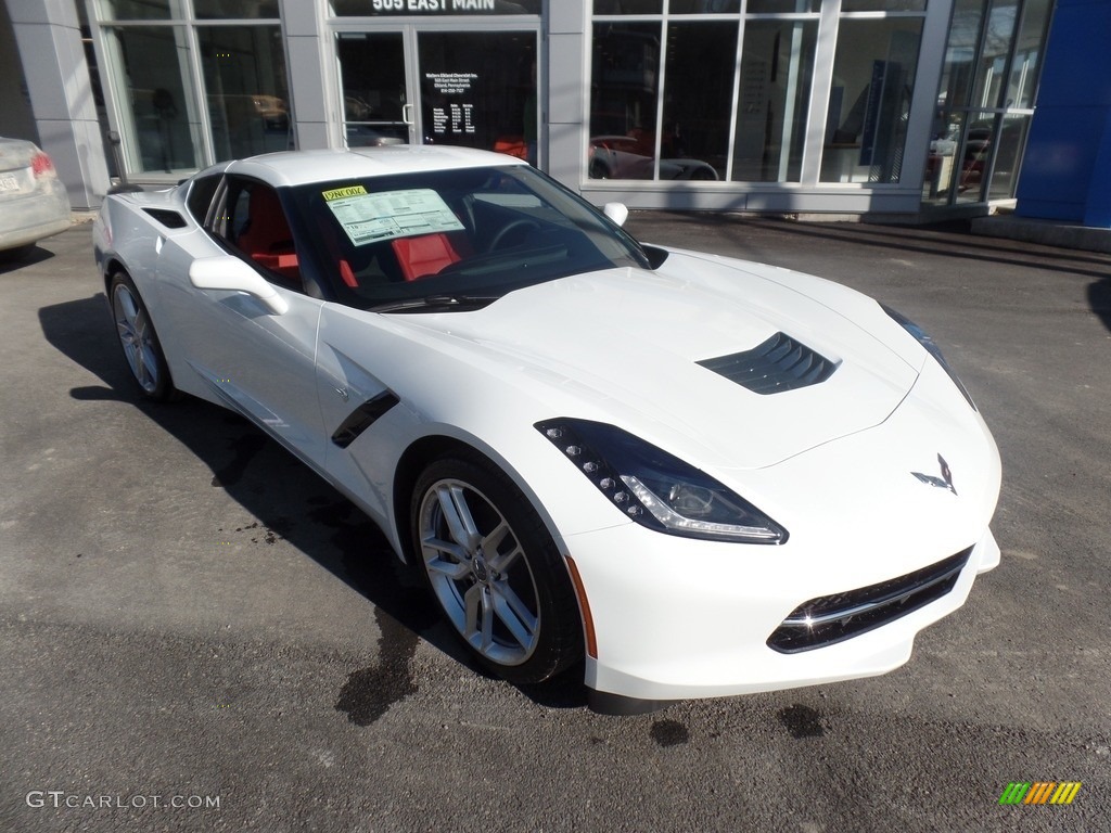 Arctic White 2019 Chevrolet Corvette Stingray Coupe Exterior Photo #126108959