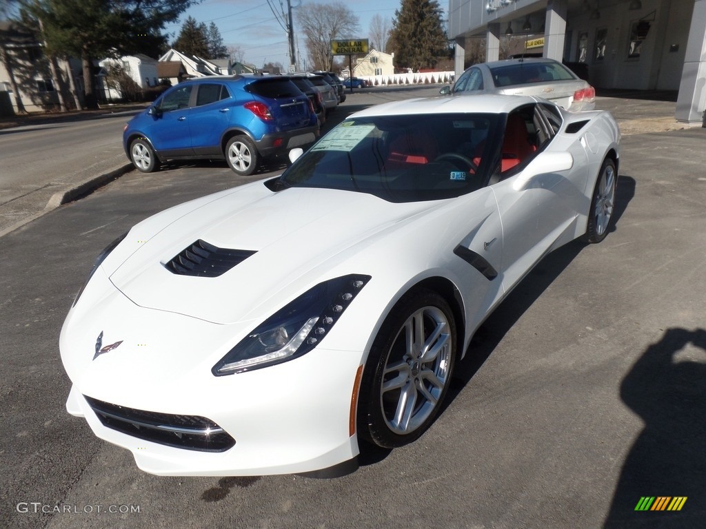 Arctic White 2019 Chevrolet Corvette Stingray Coupe Exterior Photo #126108983