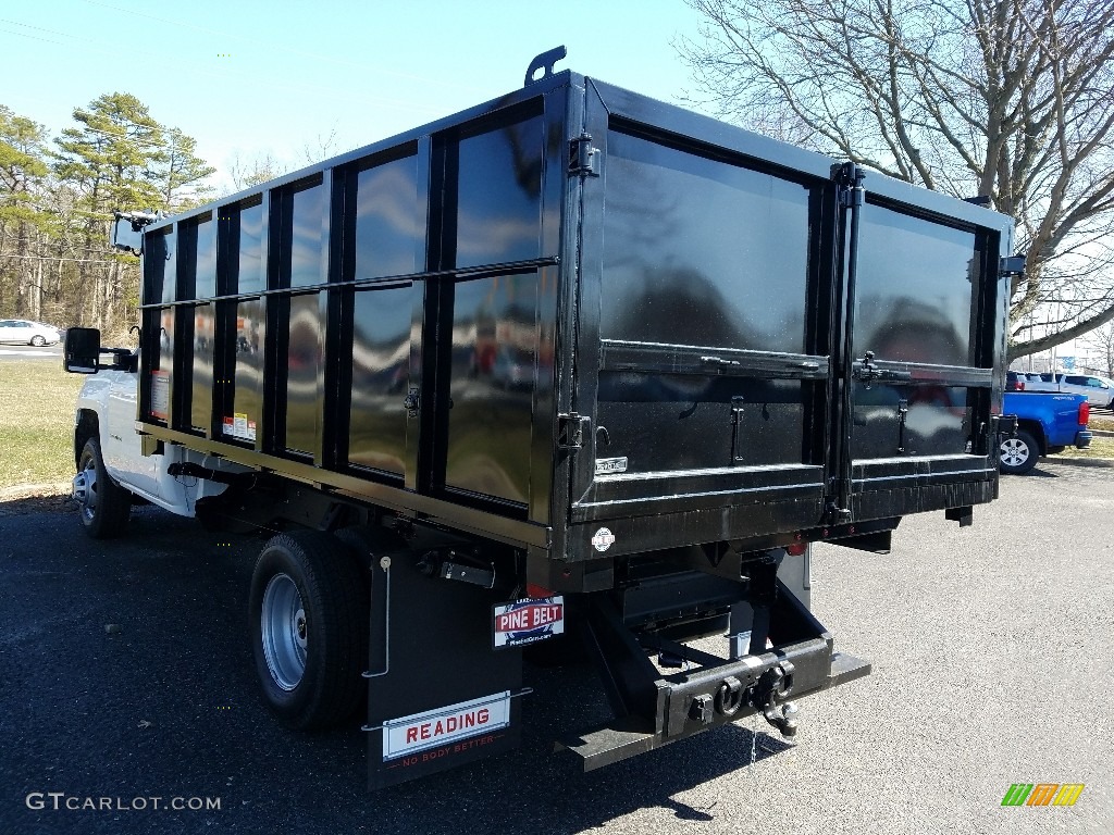 2018 Silverado 3500HD Work Truck Regular Cab 4x4 Dump Truck - Summit White / Dark Ash/Jet Black photo #4