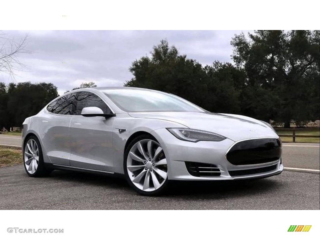 Silver Metallic Tesla Model S