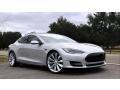 Silver Metallic 2015 Tesla Model S 85D