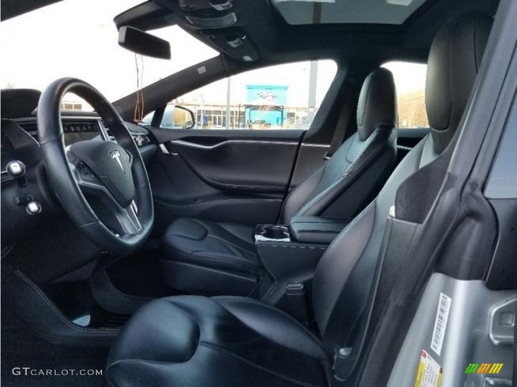 Black Interior 2015 Tesla Model S 85D Photo #126111983