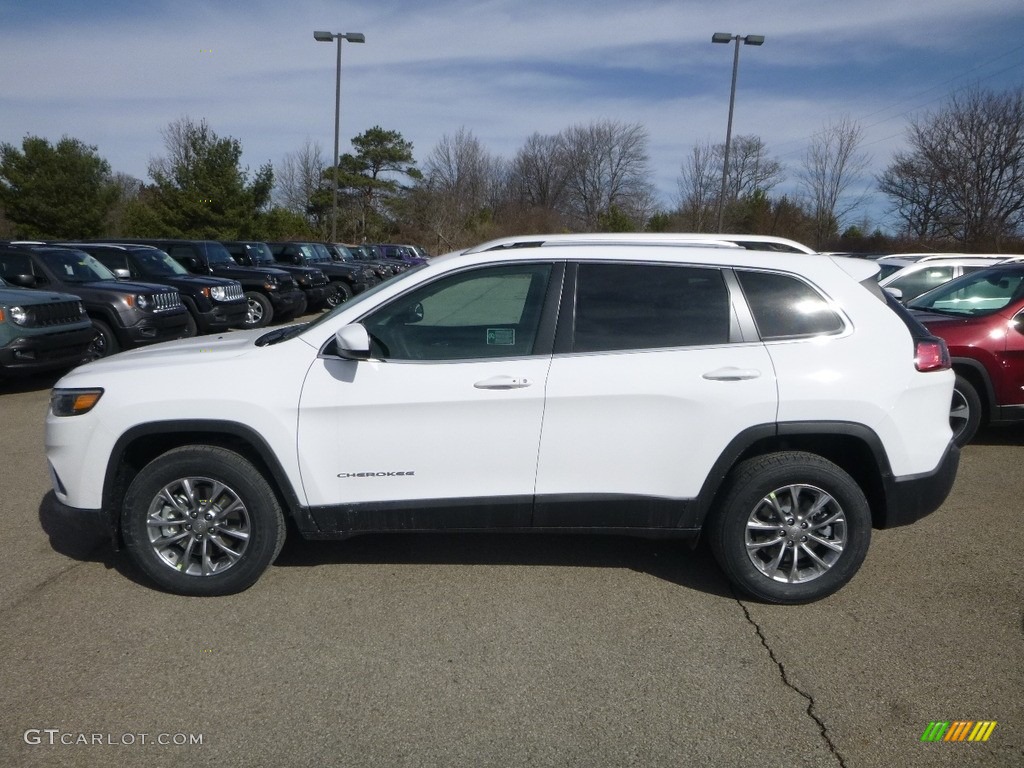 Bright White 2019 Jeep Cherokee Latitude Plus 4x4 Exterior Photo #126115805