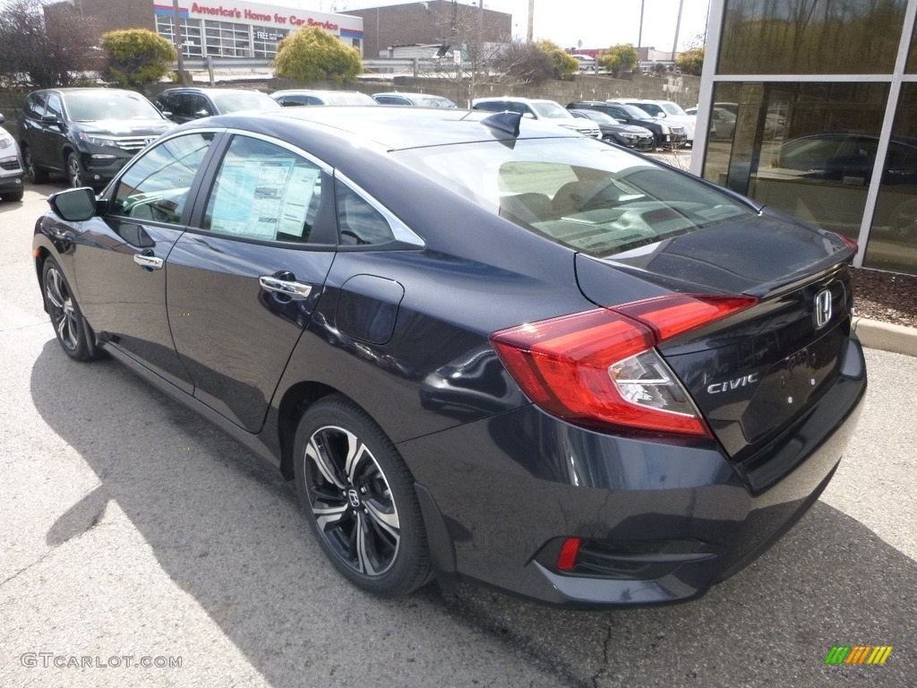 2018 Civic Touring Sedan - Cosmic Blue Metallic / Gray photo #2