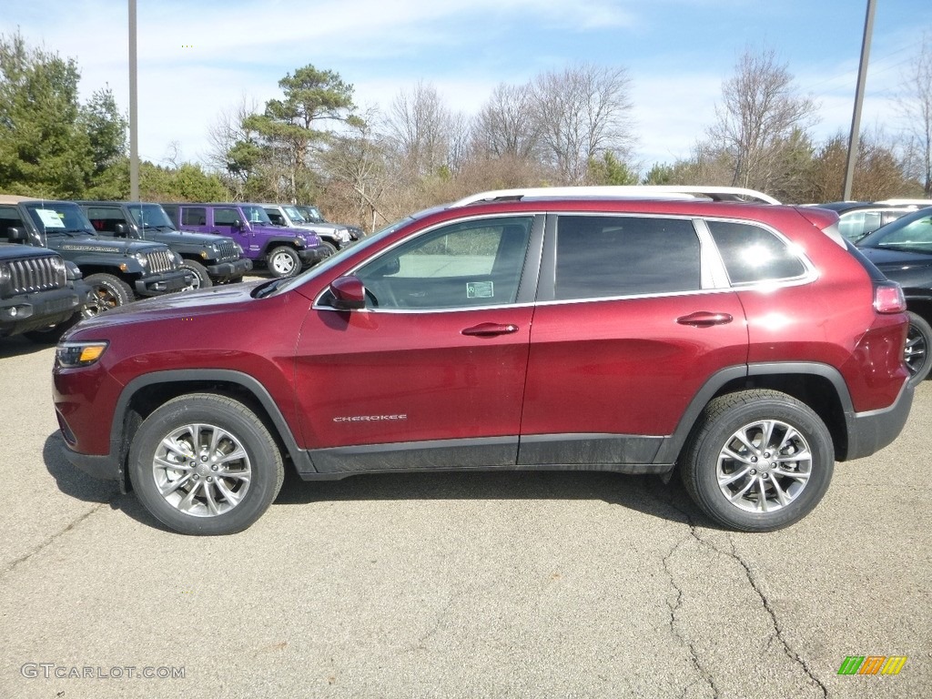 Velvet Red Pearl 2019 Jeep Cherokee Latitude Plus 4x4 Exterior Photo #126116093