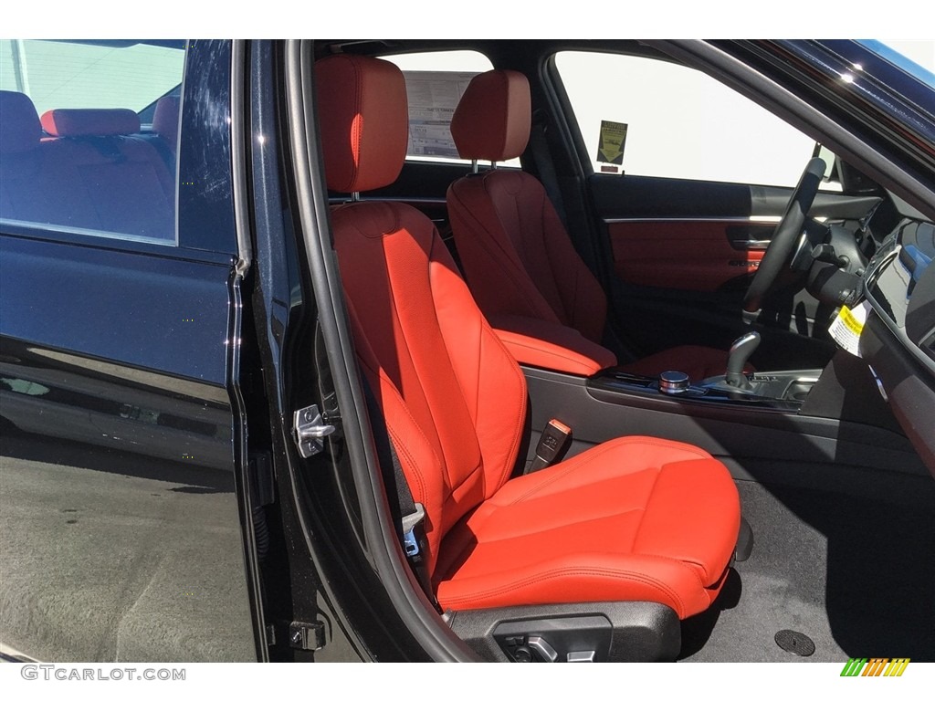 2018 3 Series 340i Sedan - Black Sapphire Metallic / Coral Red photo #2