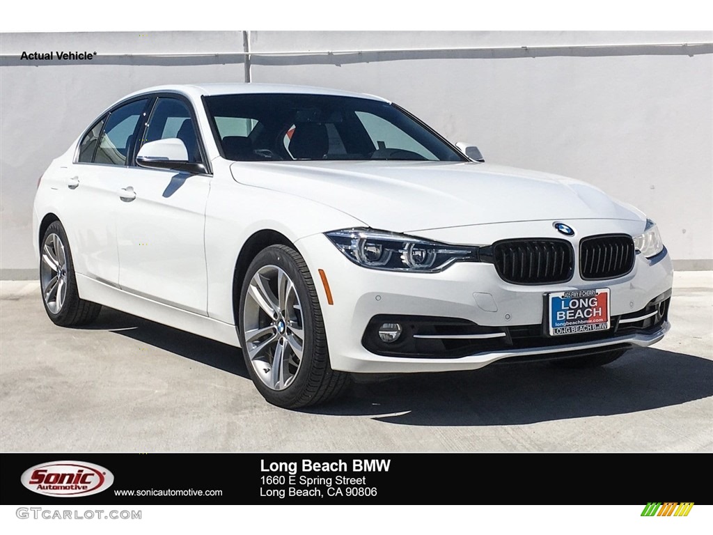 2018 3 Series 330i Sedan - Alpine White / Black photo #1