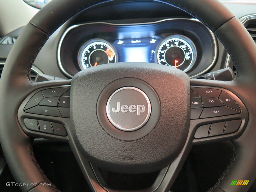 2019 Jeep Cherokee Trailhawk 4x4 Black Steering Wheel Photo #126119219