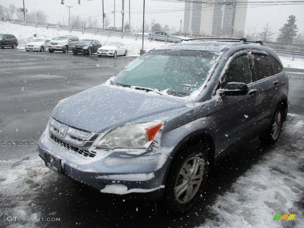 2010 CR-V EX AWD - Glacier Blue Metallic / Gray photo #7