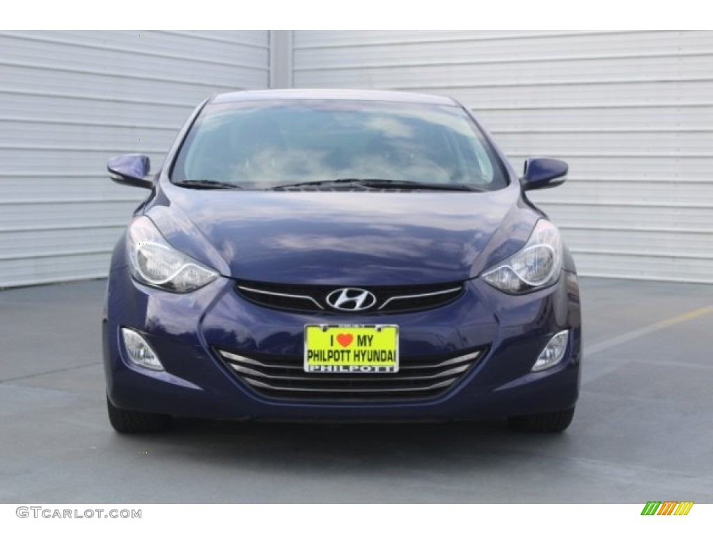 2013 Elantra Limited - Indigo Night / Gray photo #2