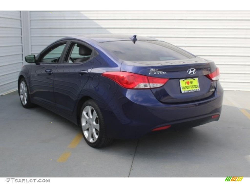 2013 Elantra Limited - Indigo Night / Gray photo #7