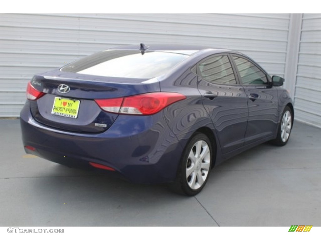 2013 Elantra Limited - Indigo Night / Gray photo #9
