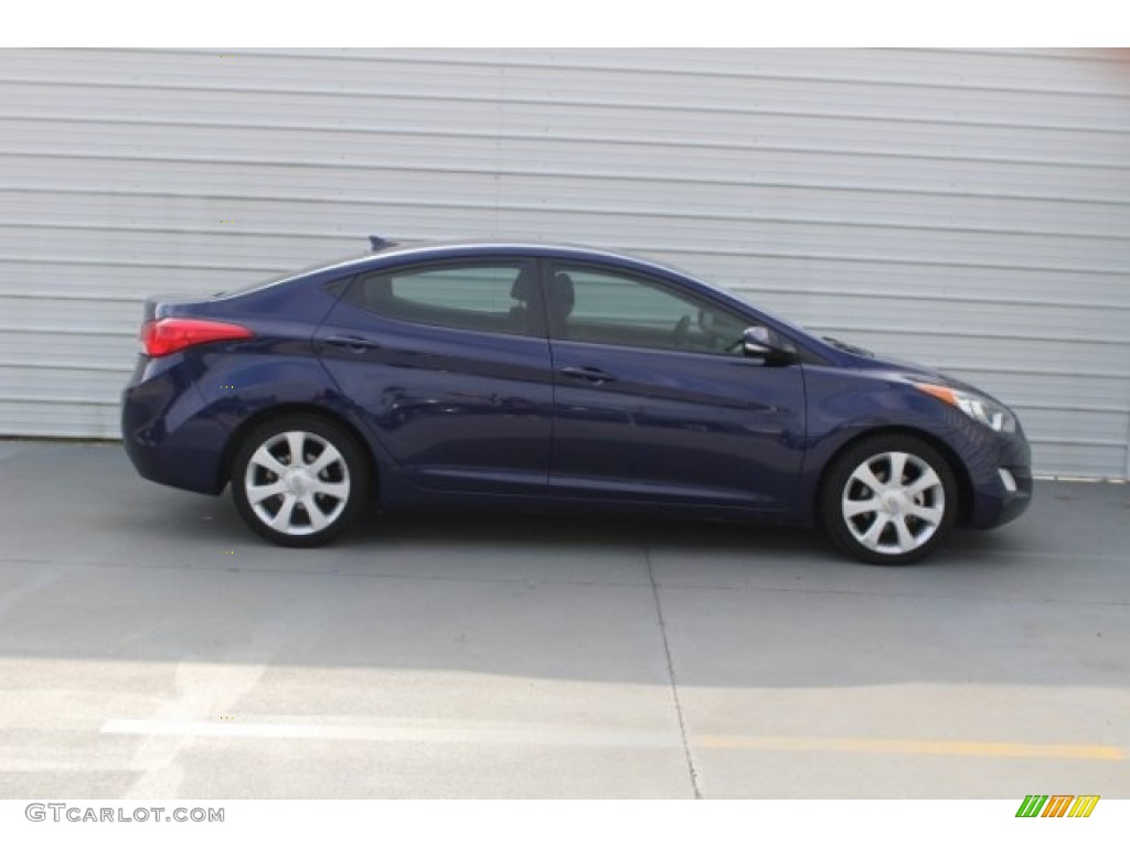 2013 Elantra Limited - Indigo Night / Gray photo #10