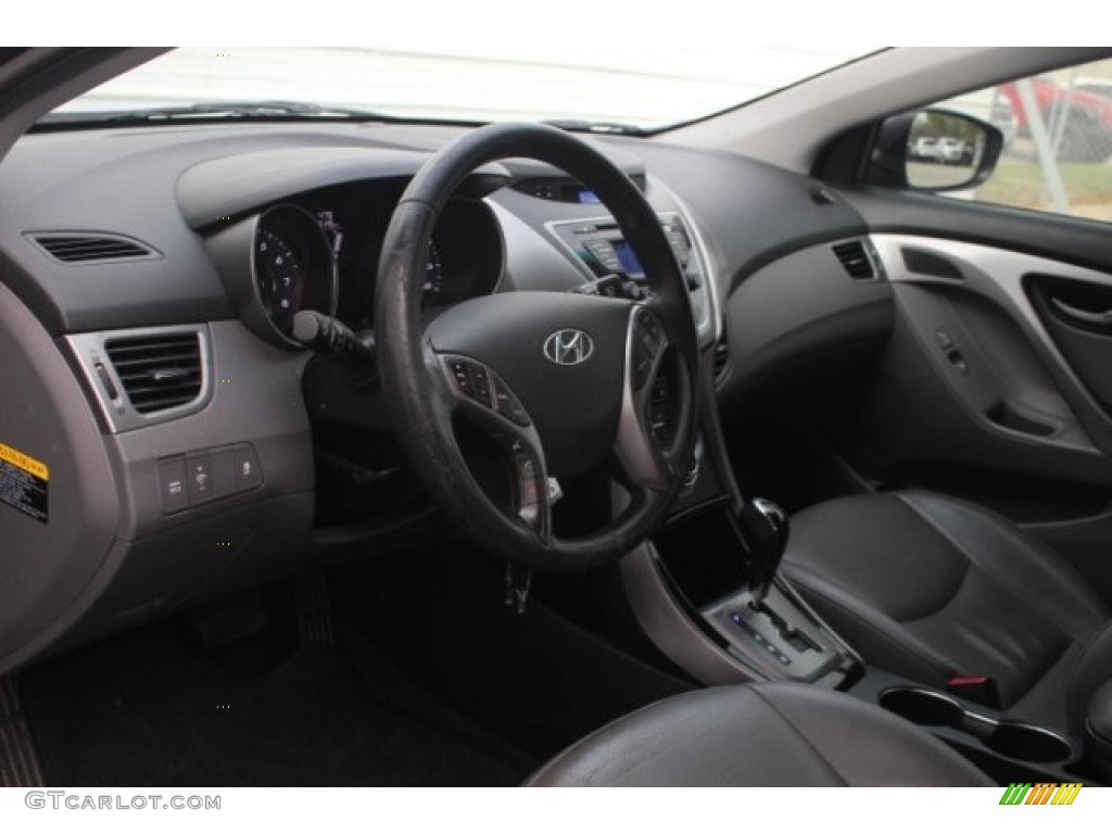 2013 Elantra Limited - Indigo Night / Gray photo #14