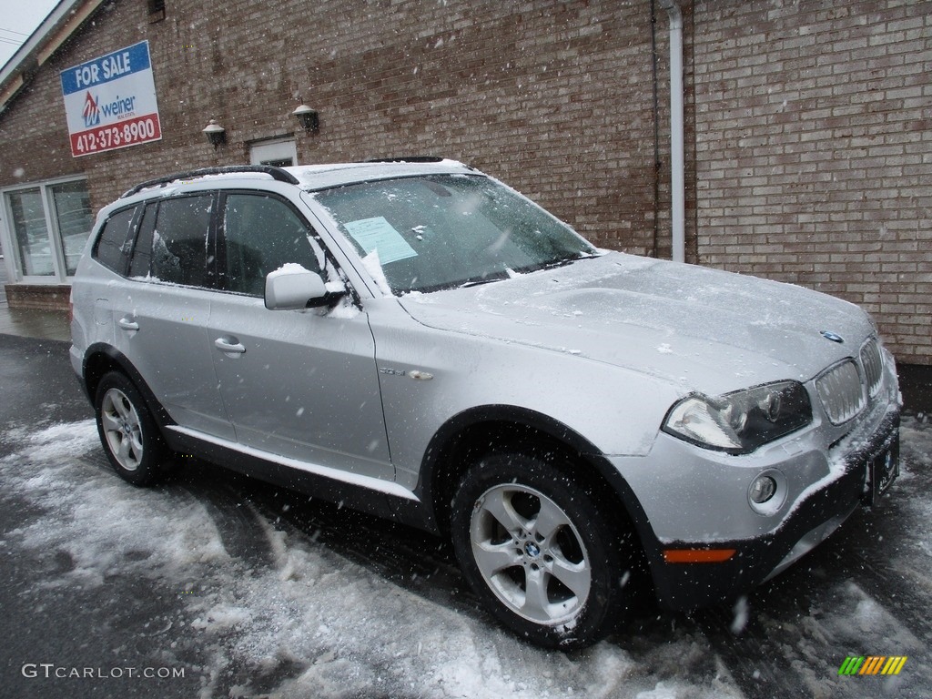 2008 X3 3.0si - Titanium Silver Metallic / Grey photo #1