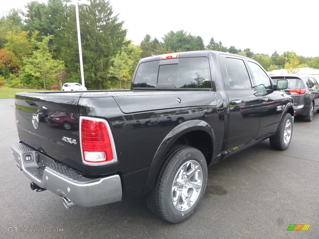 2018 1500 Laramie Crew Cab 4x4 - Brilliant Black Crystal Pearl / Black photo #5