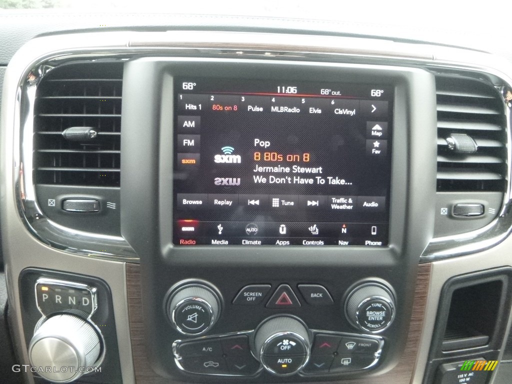 2018 1500 Laramie Crew Cab 4x4 - Brilliant Black Crystal Pearl / Black photo #18