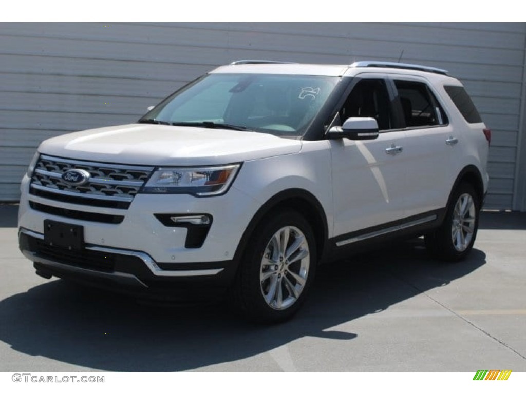 2018 Explorer Limited - White Platinum / Ebony Black photo #3