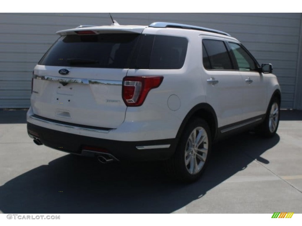 2018 Explorer Limited - White Platinum / Ebony Black photo #8