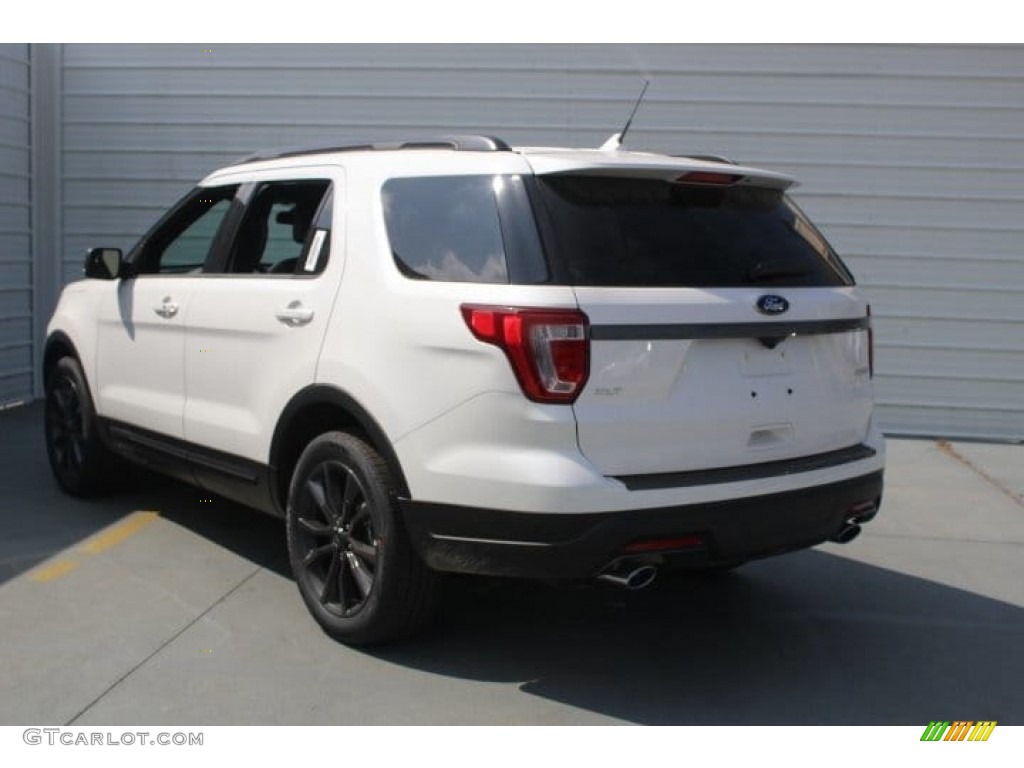 2018 Explorer XLT - White Platinum / Ebony Black photo #6