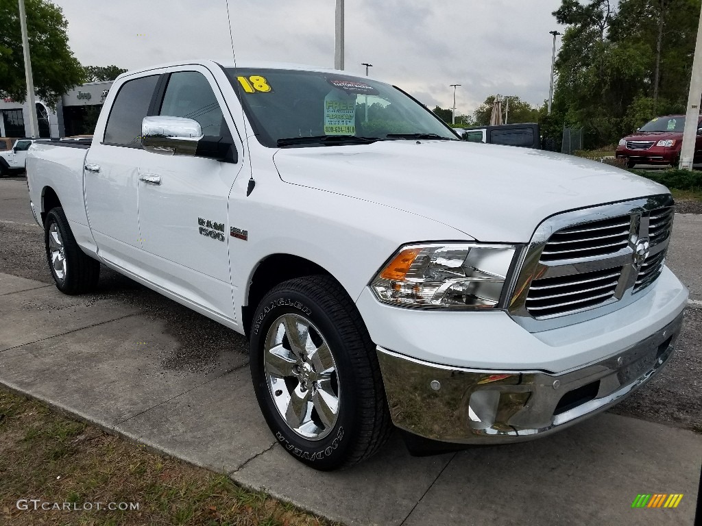 2018 1500 Big Horn Crew Cab 4x4 - Bright White / Black/Diesel Gray photo #7