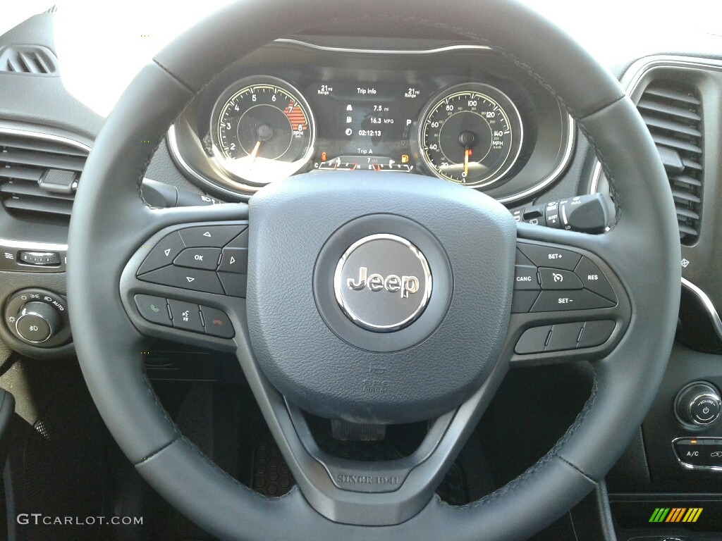 2019 Jeep Cherokee Trailhawk 4x4 Black Steering Wheel Photo #126146634