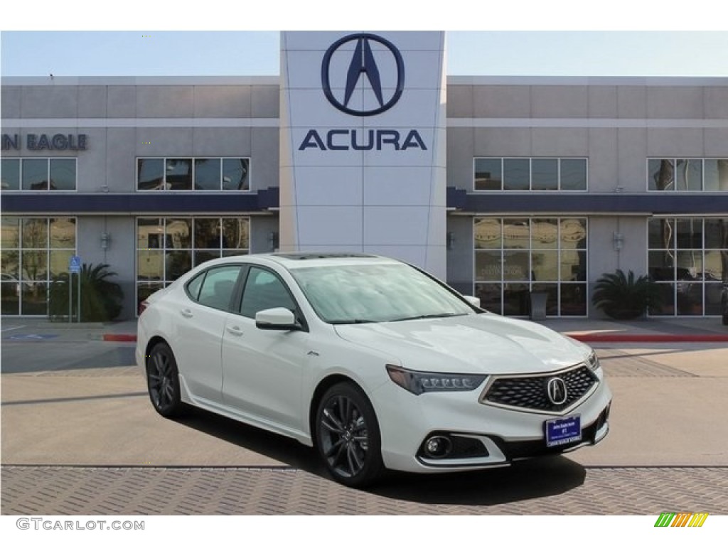 2018 TLX V6 A-Spec Sedan - Bellanova White Pearl / Ebony photo #1