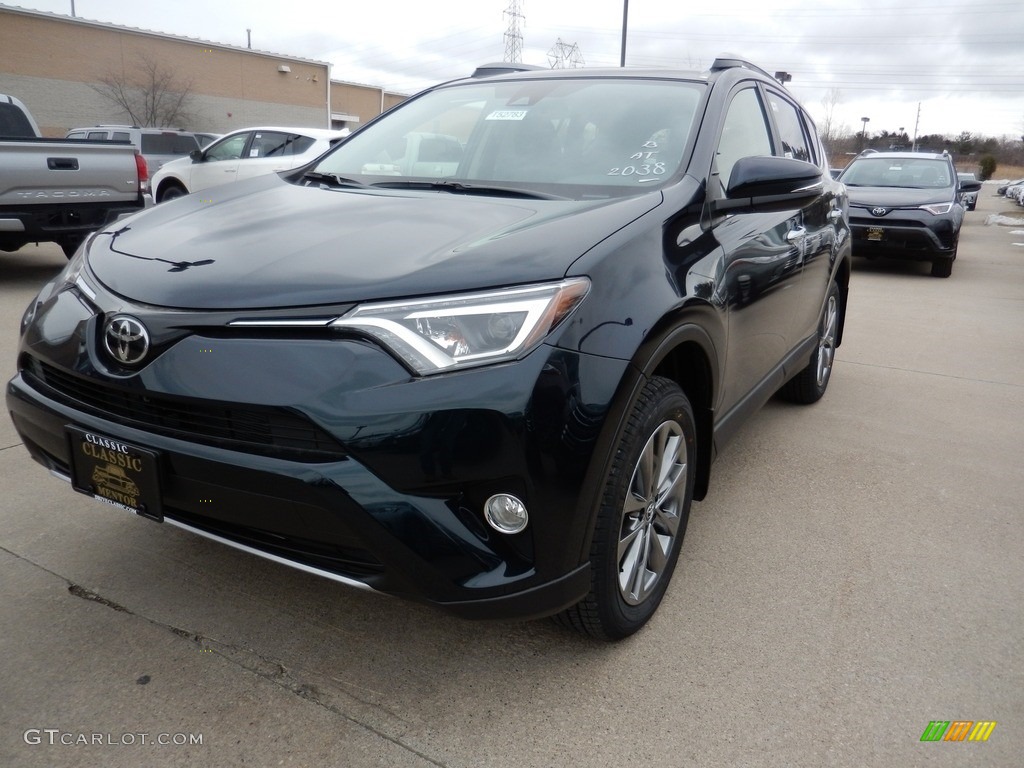 2018 RAV4 Limited AWD - Galactic Aqua Mica / Black photo #1