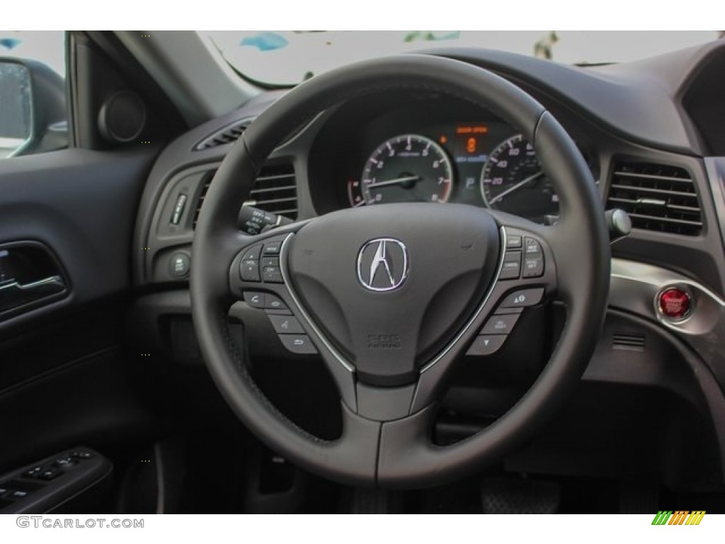 2018 Acura ILX Special Edition Ebony Steering Wheel Photo #126153738