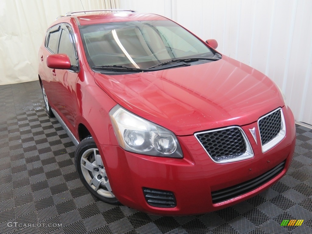 2009 Vibe 2.4 AWD - Red Hot Metallic / Ebony photo #2
