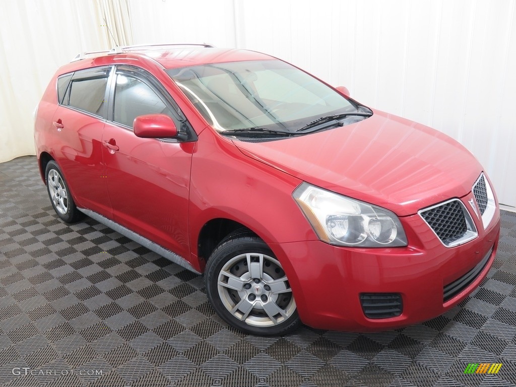 2009 Vibe 2.4 AWD - Red Hot Metallic / Ebony photo #3