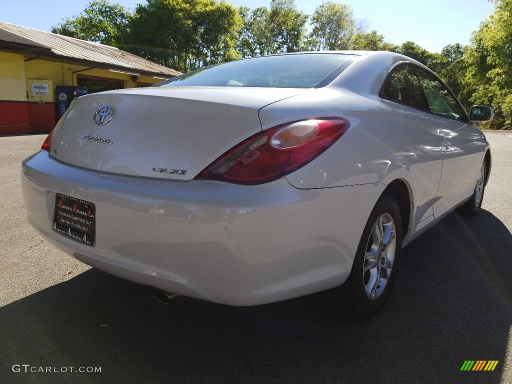 2005 Solara SE V6 Coupe - Arctic Frost Pearl White / Dark Stone photo #3