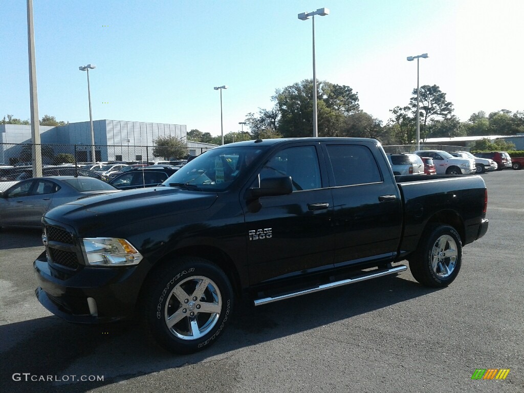 2018 1500 Express Crew Cab - Brilliant Black Crystal Pearl / Black/Diesel Gray photo #1