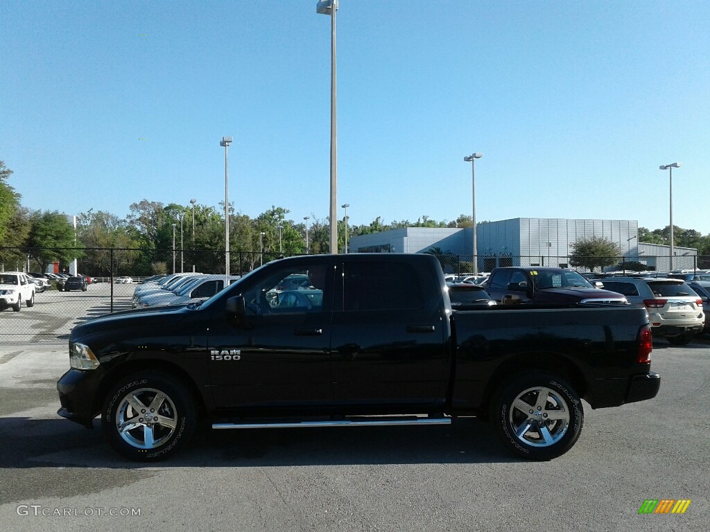 2018 1500 Express Crew Cab - Brilliant Black Crystal Pearl / Black/Diesel Gray photo #2