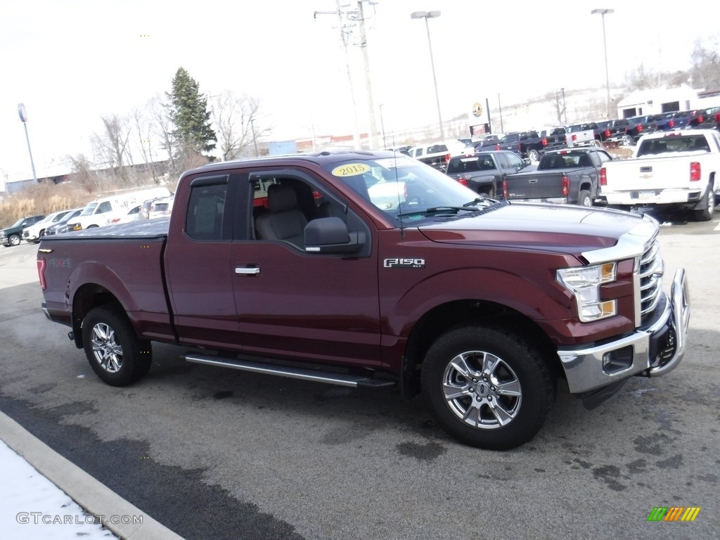 2015 F150 XLT SuperCab 4x4 - Bronze Fire Metallic / Medium Earth Gray photo #12