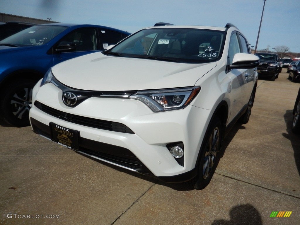 2018 RAV4 Limited AWD - Blizzard White Pearl / Ash photo #1