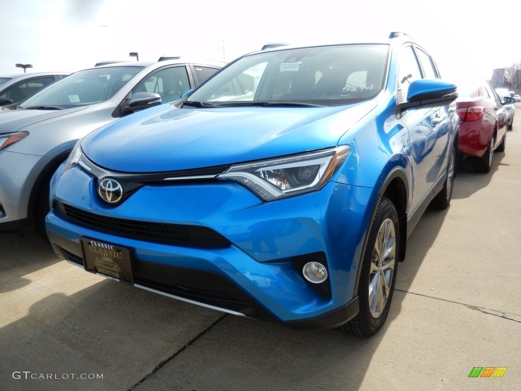 2018 RAV4 Limited AWD - Electric Storm Blue / Black photo #1