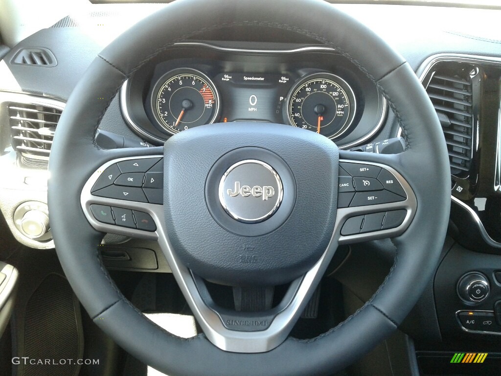 2019 Jeep Cherokee Limited Black Steering Wheel Photo #126181290