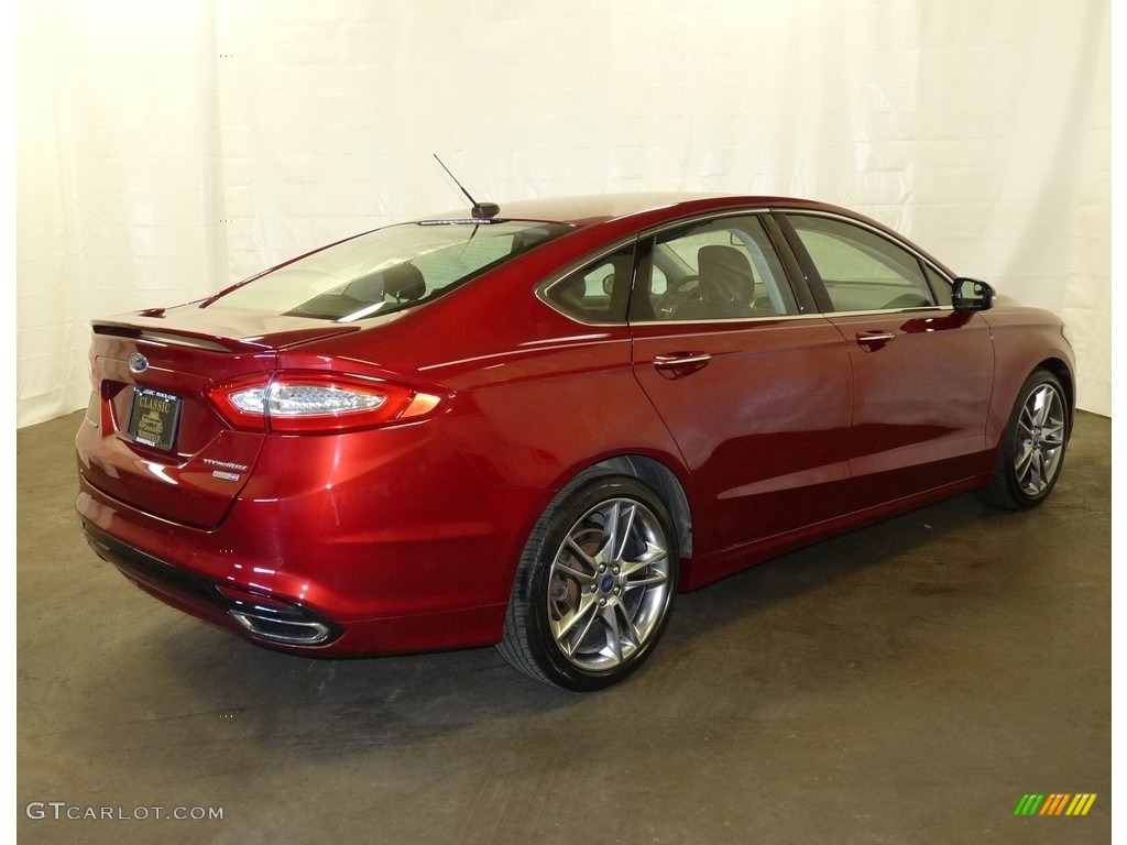 2013 Fusion Titanium AWD - Ruby Red Metallic / Charcoal Black photo #2