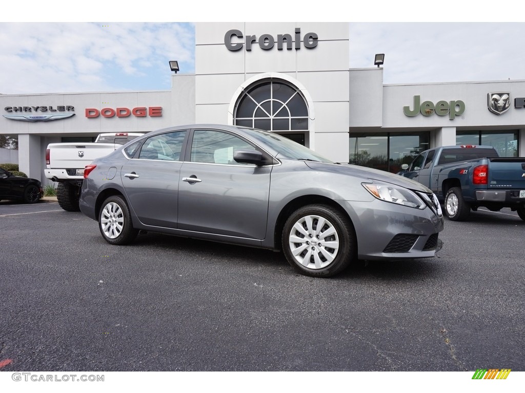 2017 Sentra SV - Gun Metallic / Charcoal photo #1